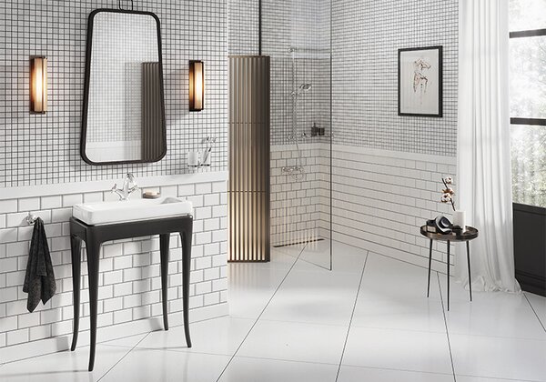 Baterie de dus, Ferro, Retro New, crom