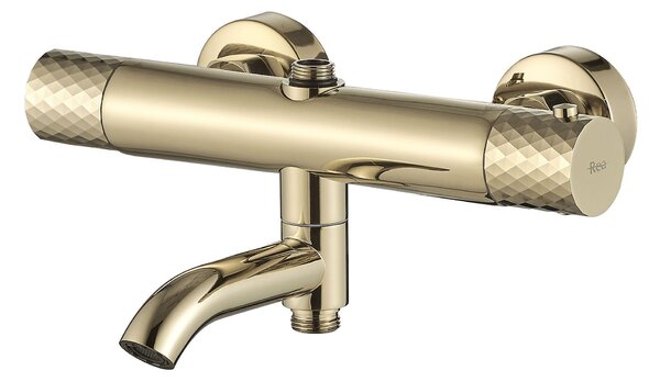 Coloana de dus cu termostat Lungo Diamond Gold