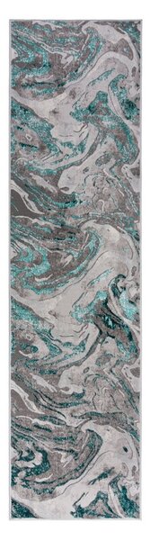 Covor tip traversă Flair Rugs Marbled, 60 x 230 cm, gri-albastru