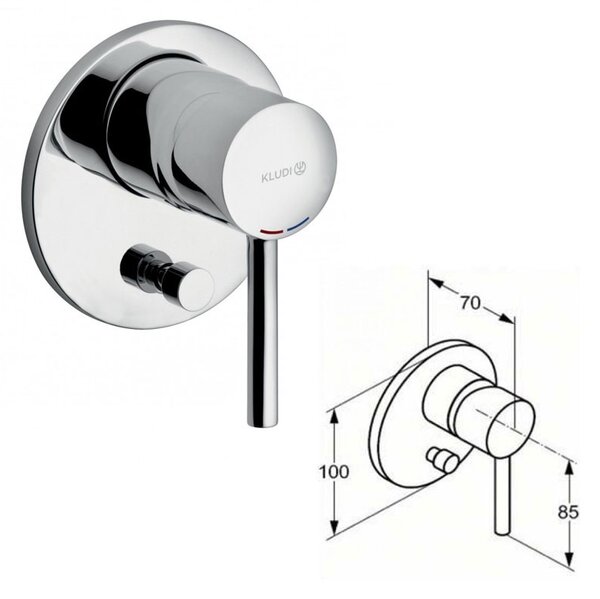 Set de dus, Kludi, Bozz, 7 in 1, crom