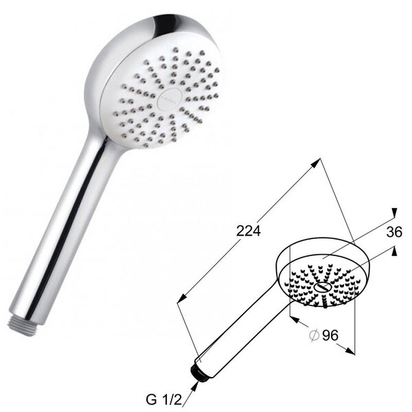 Set de dus, Kludi, Bozz, 7 in 1, crom