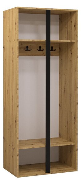 Dulap Pinis IStejar artizan, Negru, 19x7x4cm, Uși dulapUși dulap: Cu balamale