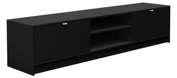 Comodă TV Comfivo Papilio I, Negru, MDF, PAL laminat, 40x180x40cm, 30.6 kg