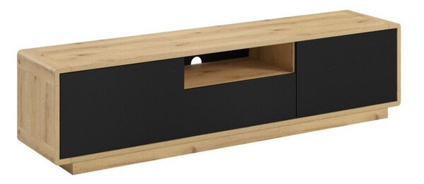Comodă TV Deltese 106Stejar, Negru mat, 18x5x4cm