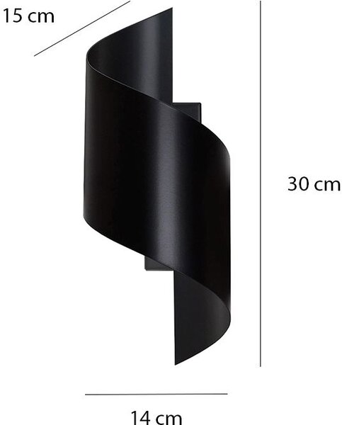 Emibig Spiner lampă de perete 1x8 W negru 920/2