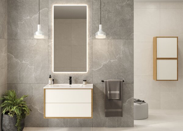 Strama Erin dulap 50x30x50 cm laterala pe perete alb-stejar 26.200.77