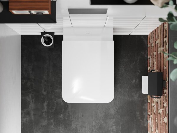 Hansgrohe EluPura Q vas wc cu capac soft-close agăţat fără margine alb 62023450