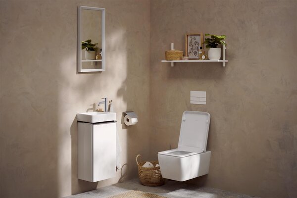 Hansgrohe EluPura Q vas wc cu capac soft-close agăţat fără margine alb 62023450