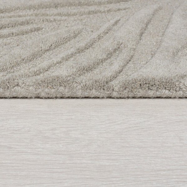 Covor din lână Flair Rugs Lino Leaf, 120 x 170 cm, gri