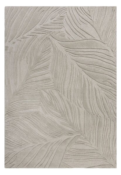 Covor gri deschis din lână 200x290 cm Lino Leaf – Flair Rugs