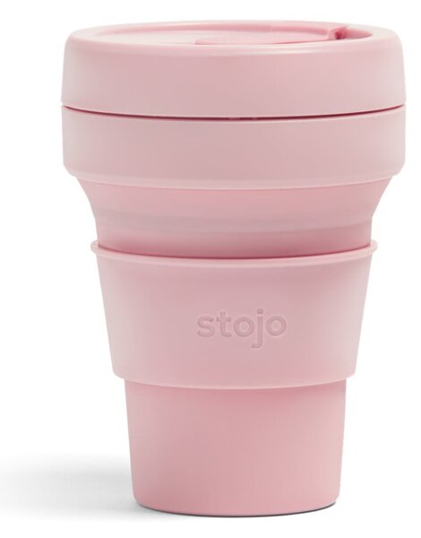Cană de voiaj pliabilă Stojo Pocket Cup Carnation, 355 ml, roz