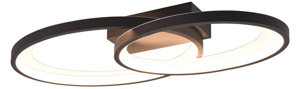 Plafoniera design negru cu LED - Alexandra