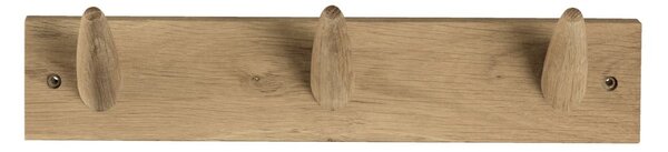 Cuier de perete din lemn de stejar Canett Uno, lățime 40 cm