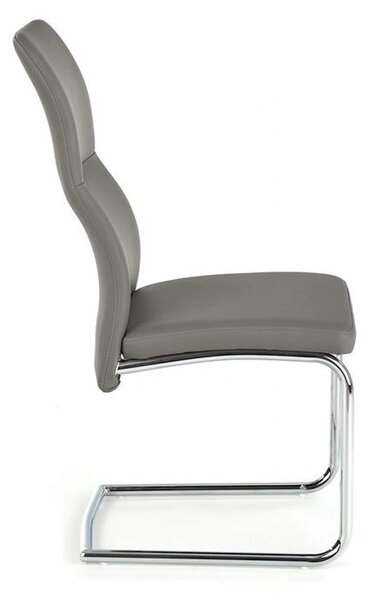 Scaun ARCO, gri/crom, piele ecologica/metal, 46x47x100 cm
