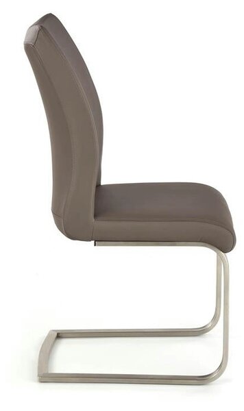 Scaun OPAL, gri/crom, piele ecologica/metal, 44x45x101 cm