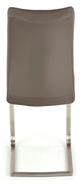 Scaun OPAL, gri/crom, piele ecologica/metal, 44x45x101 cm