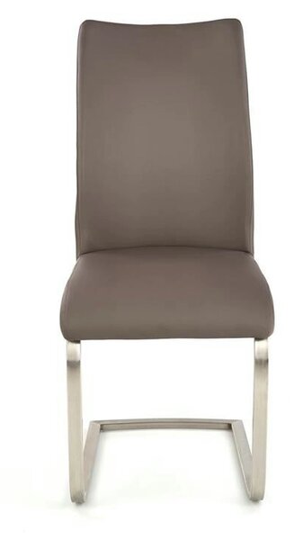 Scaun OPAL, gri/crom, piele ecologica/metal, 44x45x101 cm