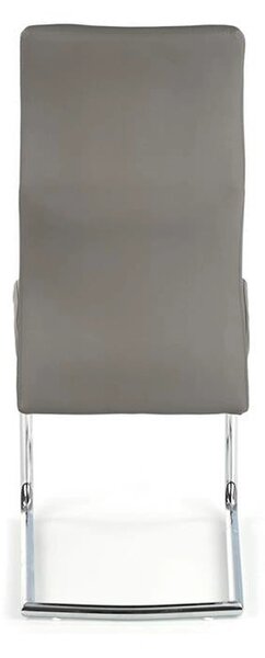 Scaun ARCO, gri/crom, piele ecologica/metal, 46x47x100 cm