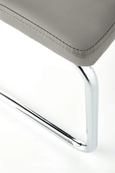Scaun ARCO, gri/crom, piele ecologica/metal, 46x47x100 cm