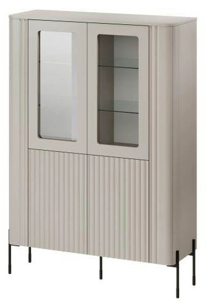 Vitrina VERA, casmir, PAL laminat/sticla, 110x40x160 cm