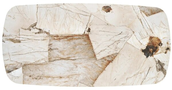 Masa extensibila ALTER, bej/negru, ceramica/sticla/metal, 180/260x90x7