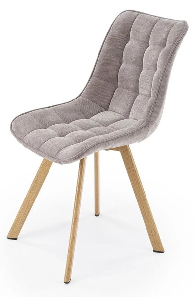 Scaun K332, gri/stejar, stofa/metal, 46x61x84 cm