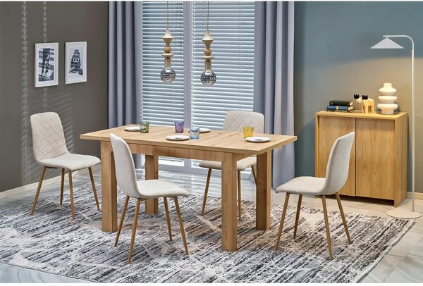 Masa extensibila GIZMO, stejar artisan, PAL laminat, 120/160x75x79 cm
