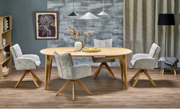 Masa extensibila MAGNUS, stejar natural, PAL laminat/furnir, 120/200x1