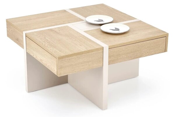 Masuta cafea SEVILLA S, stejar cremona/casmir, PAL, 80x80x43 cm
