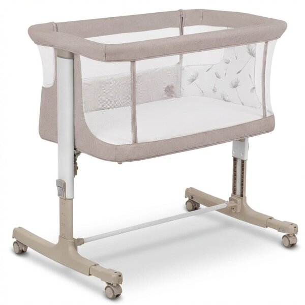 Pătuț Co-Sleeper 3 în 1 cu Legănare, Setare Unghiulară și Saltea, Certificat EN