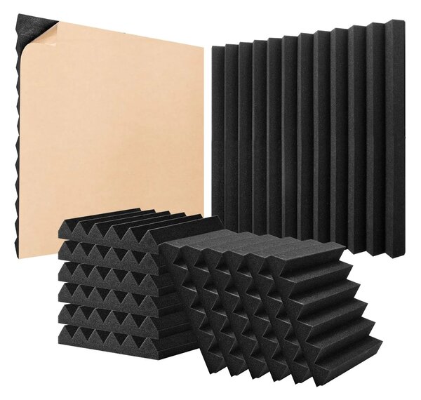 Set 24 Panouri Burete Cofrat – 30x30x5 cm, Autoadezive, Densitate Ridicata
