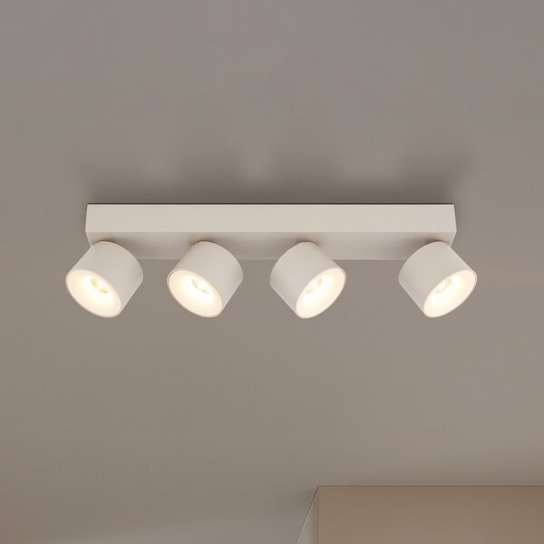 Globo Spot de tavan cu LED Rae, culoare nisip, metal, 4 becuri, 46 cm, Bej, Camera de zi / sufragerie