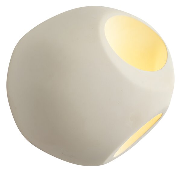 Lampă de perete Japandi Crem Rotundă 28cm - Pietra