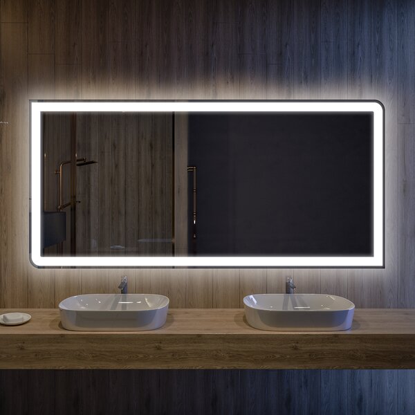 Oglindă de baie cu iluminare LED80