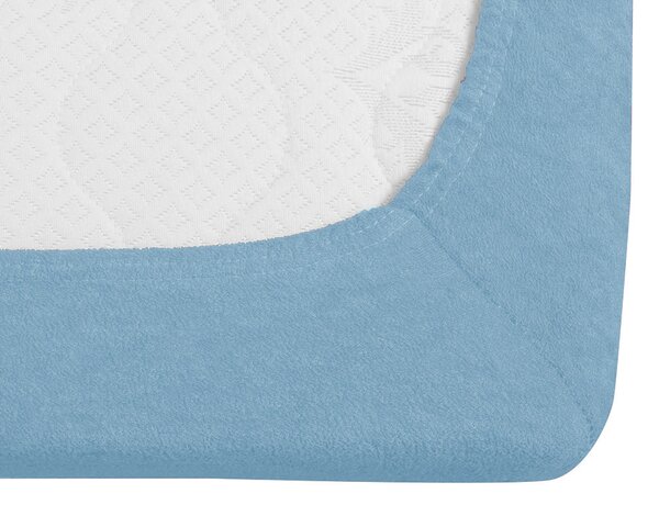 Cearsaf Frotir cu elastic EXCLUSIVE 180 x 200 cm albastru deschis