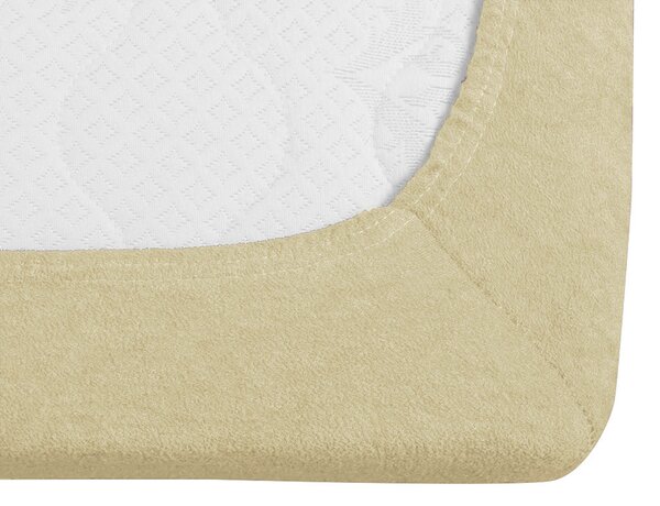 Cearsaf Frotir cu elastic 90x200 cm crem