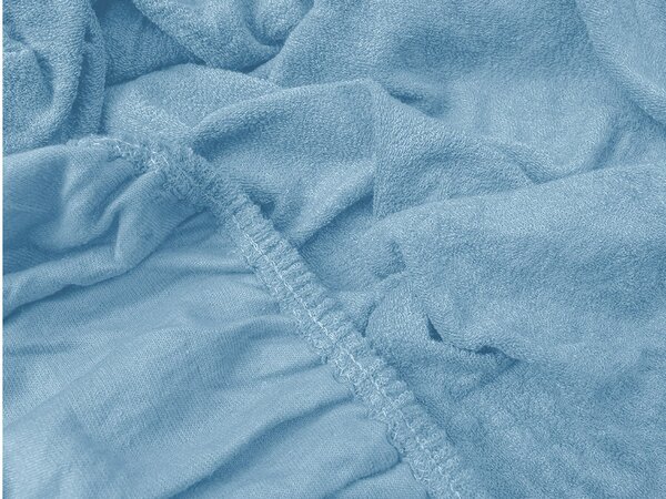 Cearsaf Frotir cu elastic EXCLUSIVE 180 x 200 cm albastru deschis