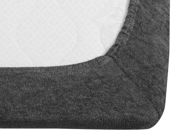 Cearsaf Frotir cu elastic 90x200 cm gri inchis