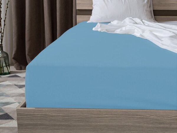 Cearsaf Jersey EXCLUSIVE cu elastic 180 x 200 cm albastru deschis Gramaj (densitatea fibrelor): Lux (190 g/m2)