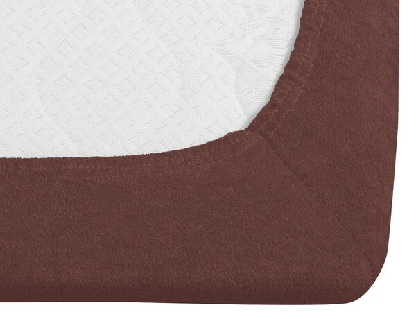 Cearsaf Frotir cu elastic EXCLUSIVE 90x200 cm maro inchis