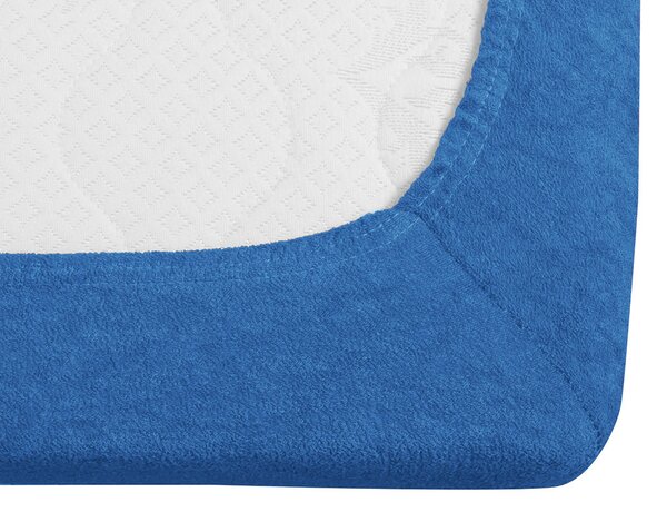 Cearsaf Frotir cu elastic EXCLUSIVE 180 x 200 cm albastru inchis