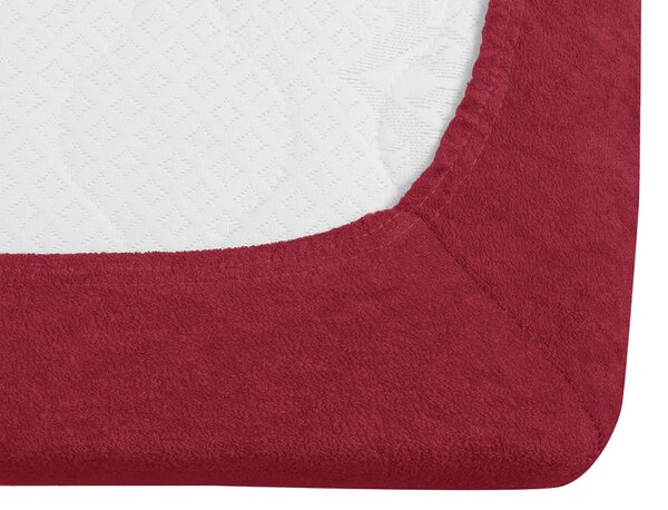 Cearsaf Frotir cu elastic EXCLUSIVE 90x200 cm visiniu