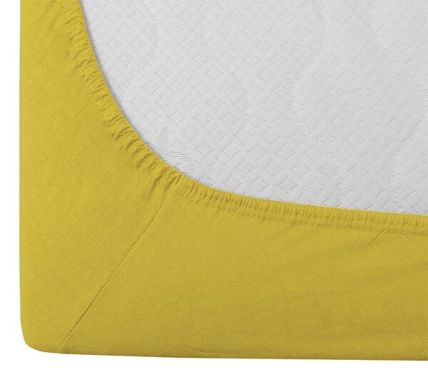 Cearsaf Jersey cu elastic 90x200 cm Galben