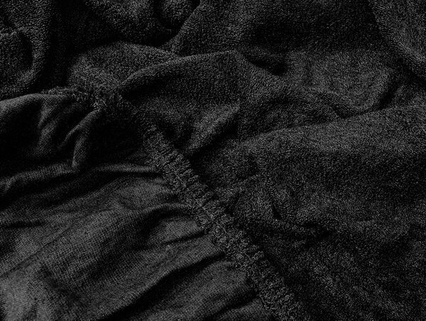 Cearsaf Frotir EXCLUSIVE 90x200 cm negru