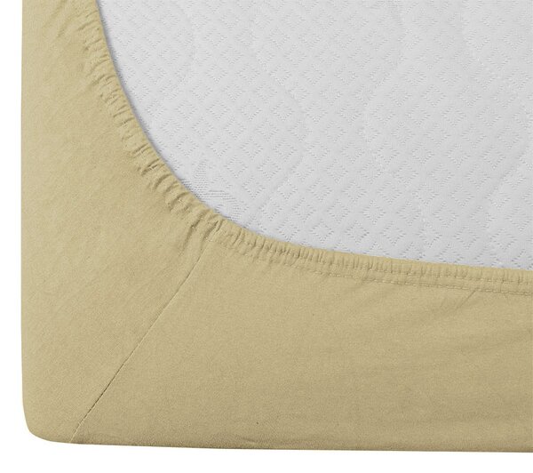 Cearsaf Jersey cu elastic 90x200 cm crem