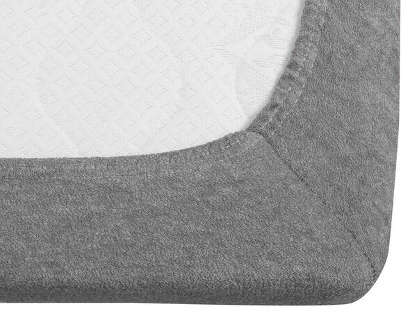 Cearsaf Frotir cu elastic 90x200 cm gri deschis