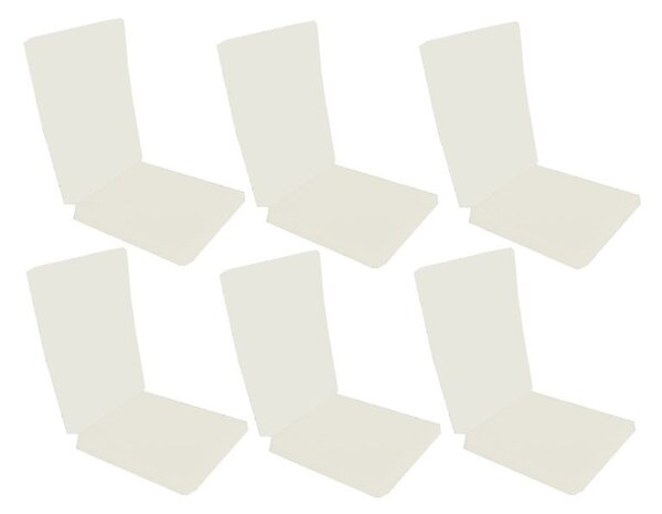 Set 6 perne decorative pentru scaun de bucatarie cu spatar, dimensiune sezut 42x40 cm, spatar 42x50 cm, culoare alb