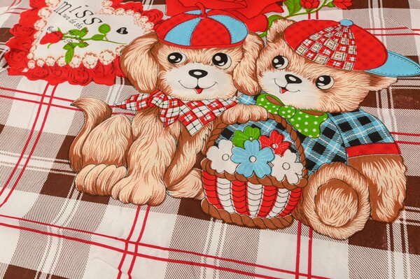Lenjerii din bumbac pentru patut Culoare maro, TEDDY