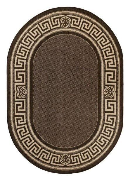 Covor Oval Bucatarie, Model Iuta, Natura 900-91, Maro Dreptunghi, 50x80