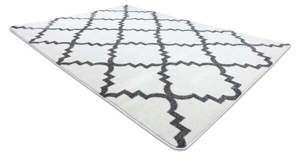 Covor Sketch - F343 cremă și gri marocani Trellis